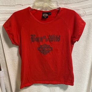 Harley-Davidson Ladies Tee in Bold Red El Paso Tx T8
